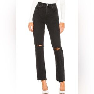 AGOLDE / CHERIE HIGH RISE STRAIGHT JEANS / BLACK / SIZE 26